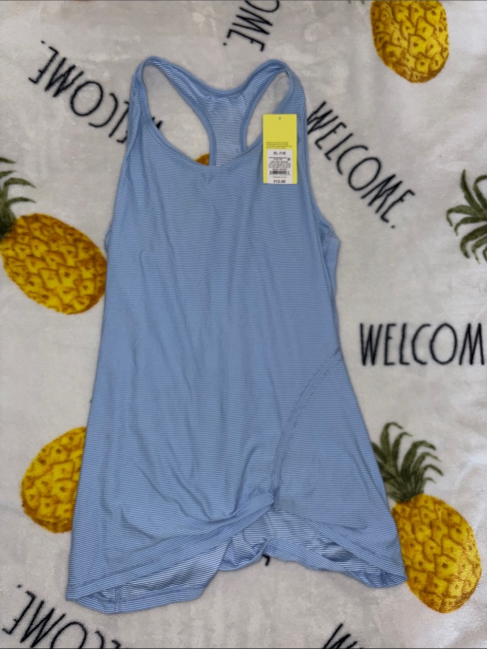 Light Blue Racerback Tank Top XL 14